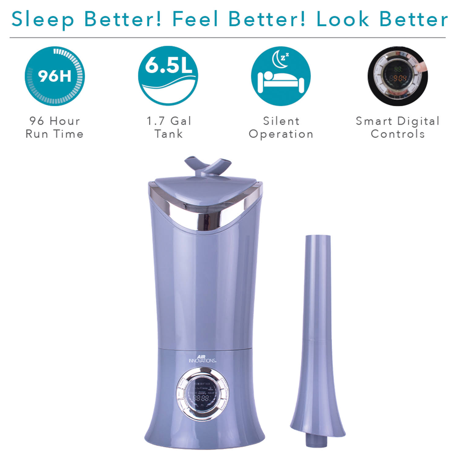 Air Innovations 1.7 gal. Cool Mist Digital Humidifier - Platinum