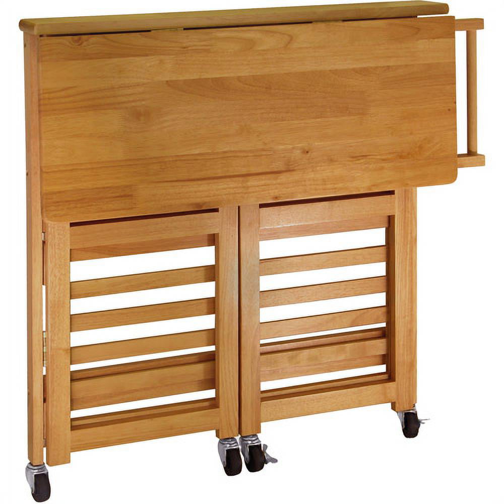 Winsome Wood Radley Foldable Utility Kitchen Cart, Light Oak Finish