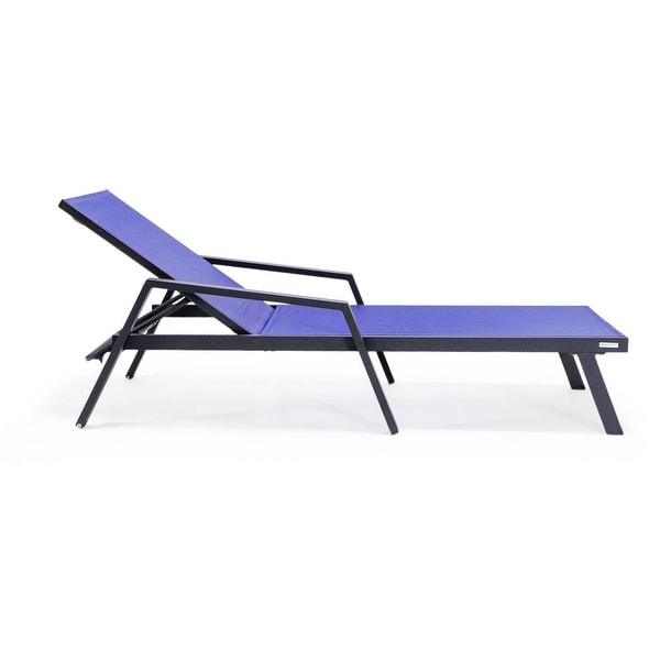 Aluminum Beach Pool Sun Lounge Chair Sling Mesh Fabric With Arms,Stackable Chaise Lounger (Set of 2)