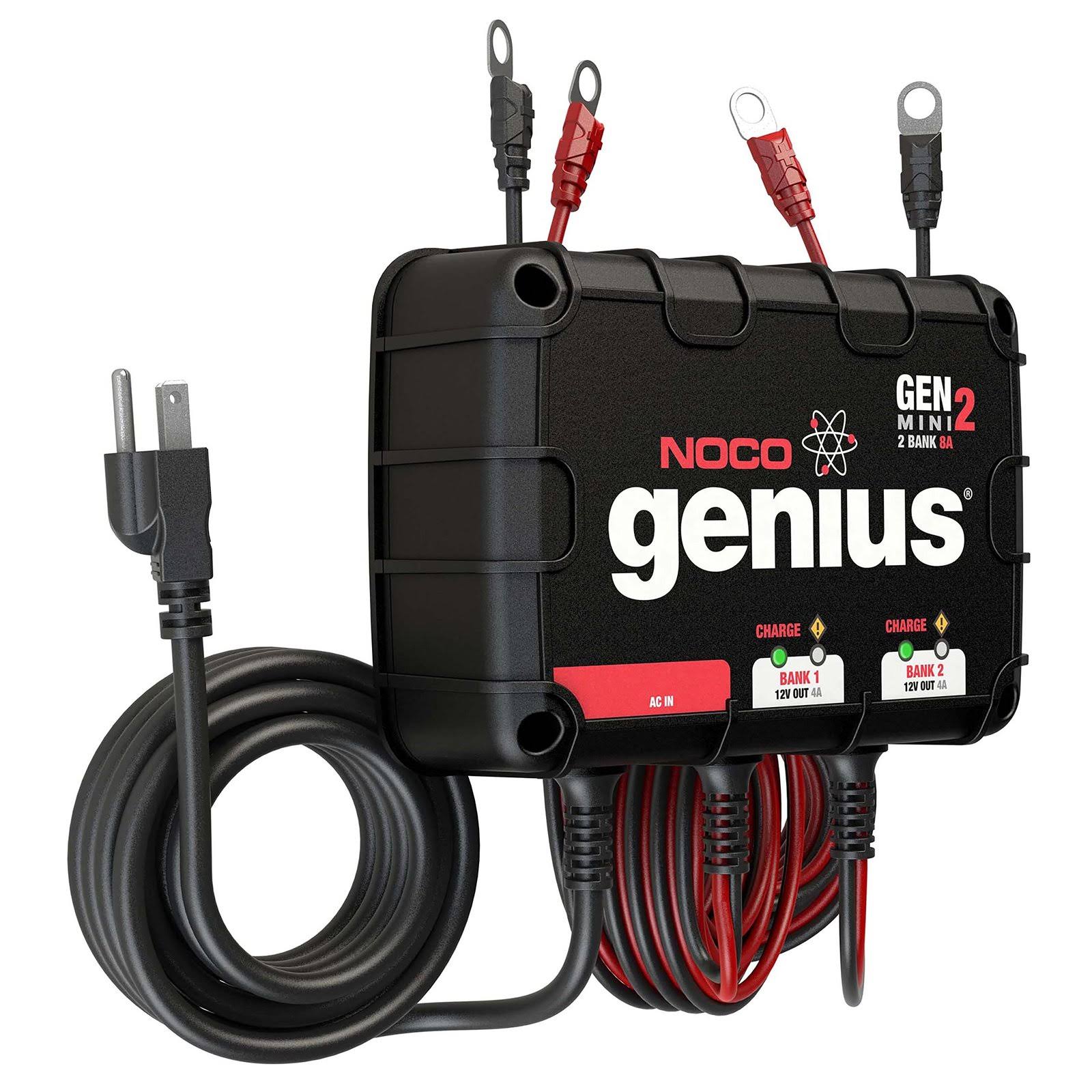 NOCO Genius Genm2 8 Amp 2-Bank Waterproof Smart On-Board Battery Charger
