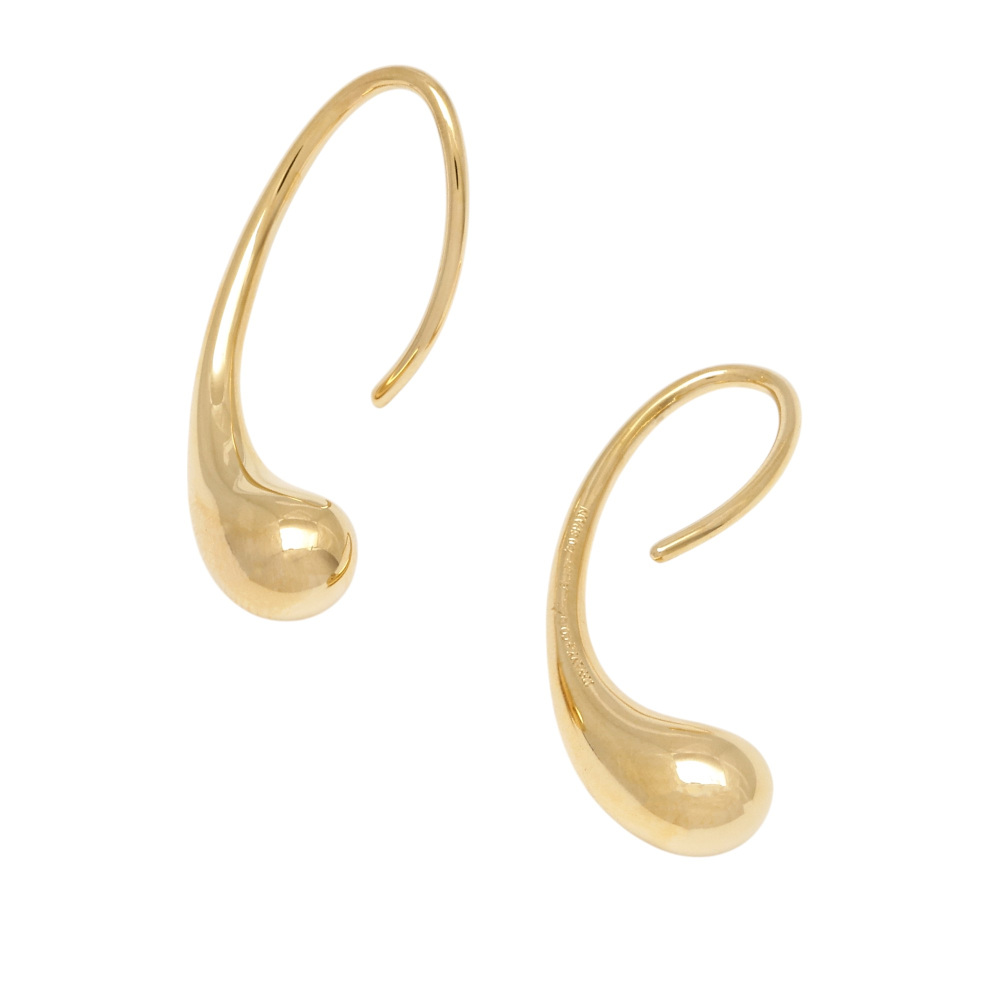 Tiffany & Co. Elsa Peretti Teardrop Earrings 18K Yellow Gold 60018037