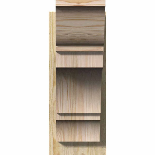 Ekena Millwork OUT08X20X20BOA01RDF 8x22W x 20x22D x 20x22H Balboa Rough Sawn Traditional Outlooker, Douglas Fir