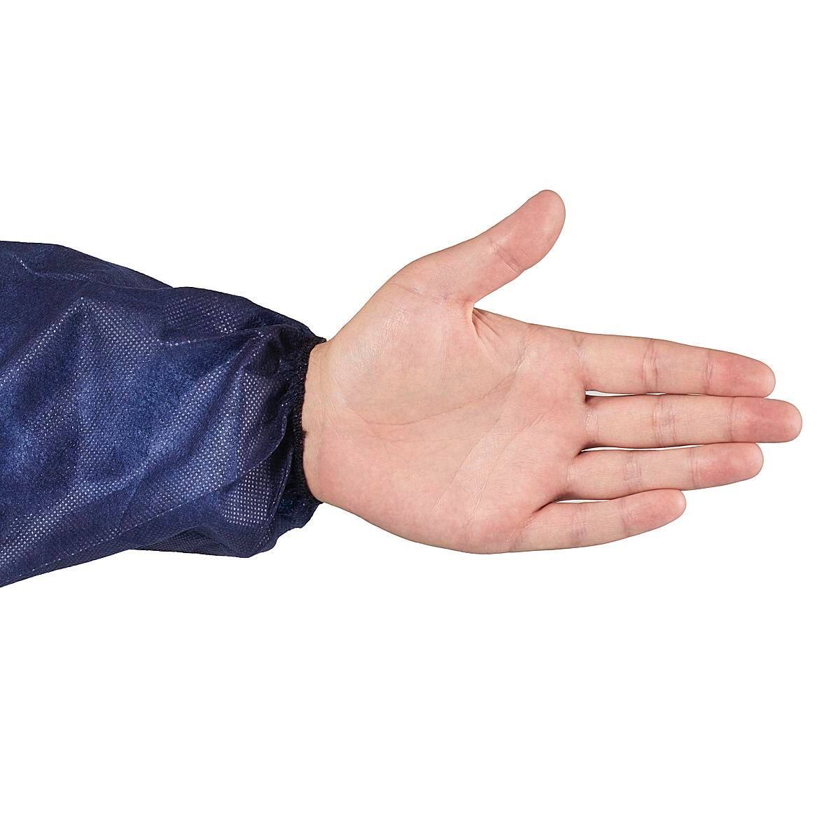 ULINE Economy Elastic Coverall, Zip Front - Navy, 3XL - Box of 25 - S-15375NB-3X