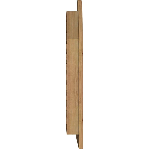 Ekena Millwork GVWRT36X3001SFUWR 36x22W x 30x22H Round Top Gable Vent (41x22W x 35x22H Frame Size): Unfinished, Functional, Smoo