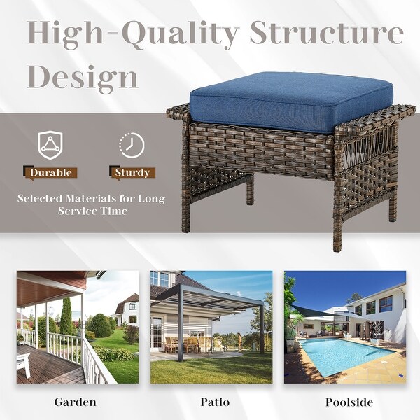 7PCS 3Seat Sofa,2 Swivel Chairs,2 Armchairs,2 Ottomans