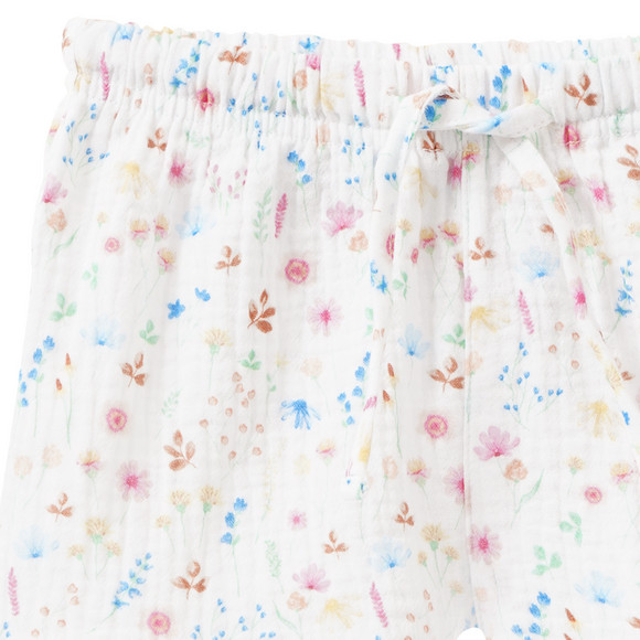 Topomini Baby Musselin-Shorts mit bunten Blumen