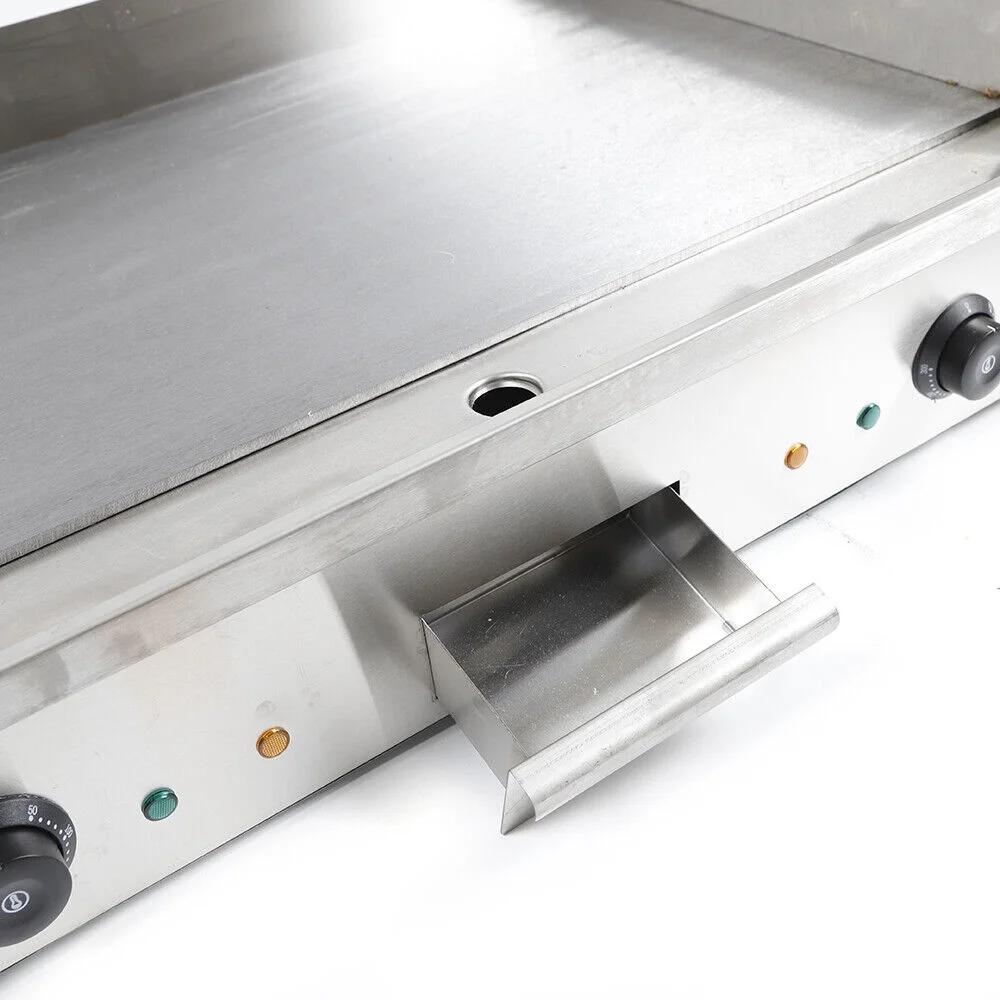 Miumaeov 29inch Commercial Electric Countertop Griddle Stainless Steel Flat Top Grill BBQ Hot Plate 50°C to 300°C Adjustable 4400W 110V