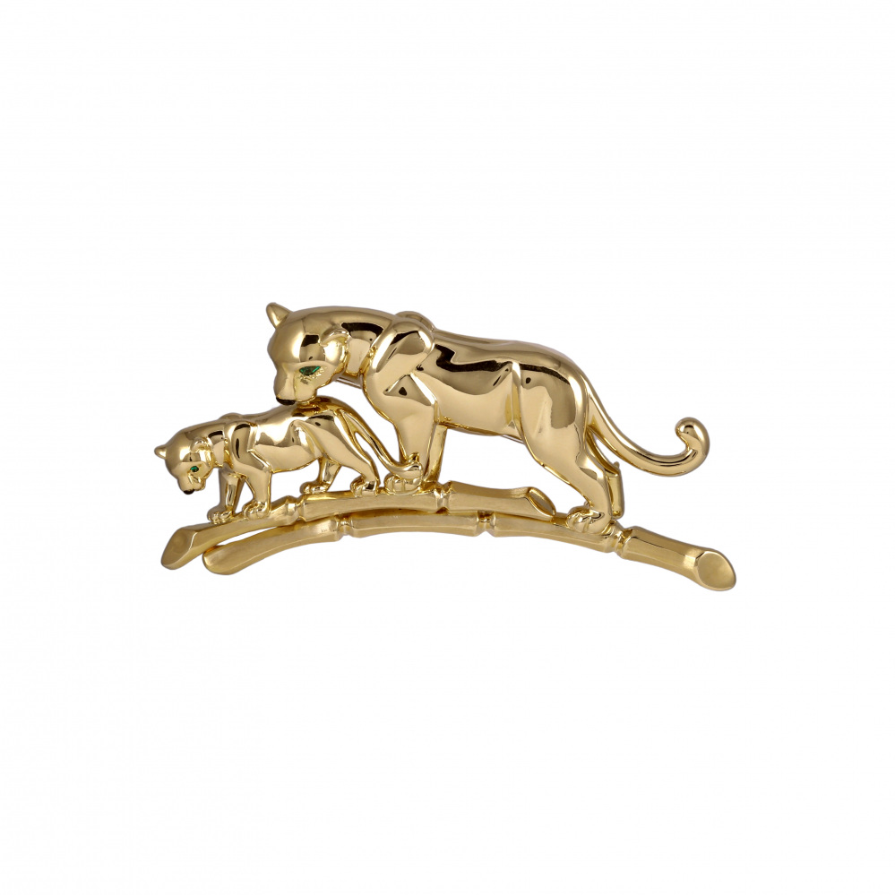 Cartier Panthère Parent and Child Bamboo Accessory 18K White Gold & 18K Yellow Gold