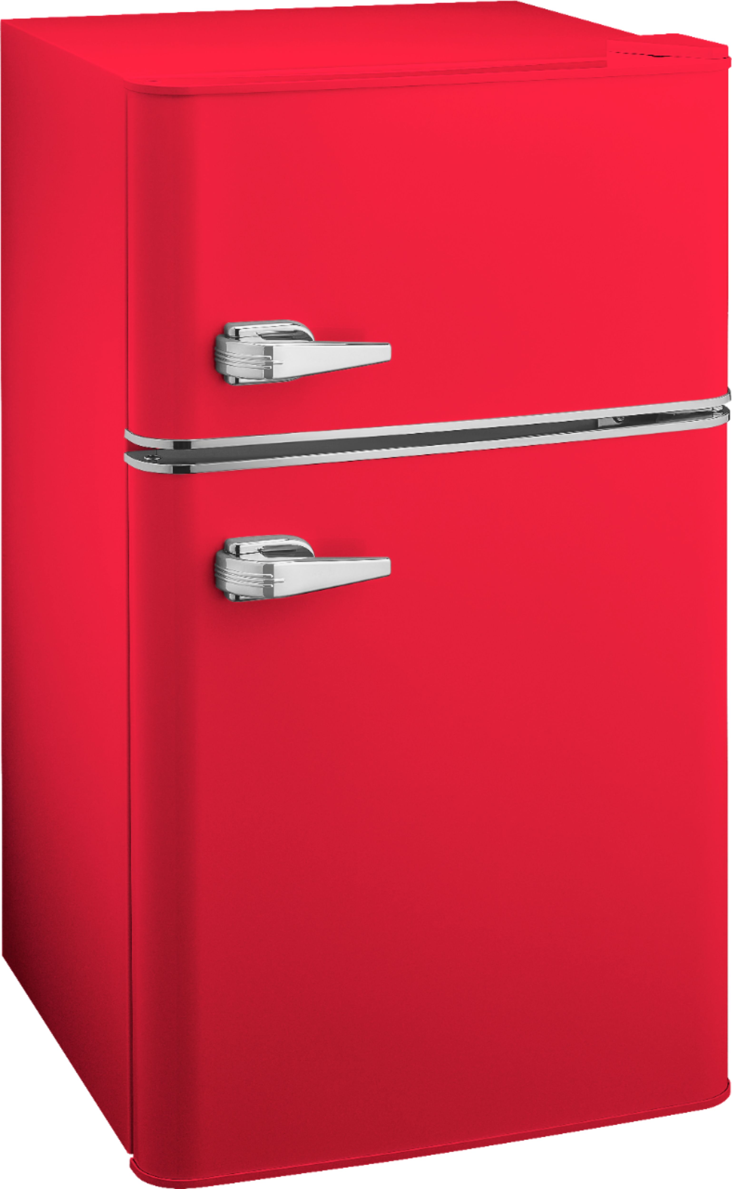 Insignia™ - Retro 3.1 cu. ft.  Mini Fridge with Top Freezer and ENERGY STAR Certification - Red