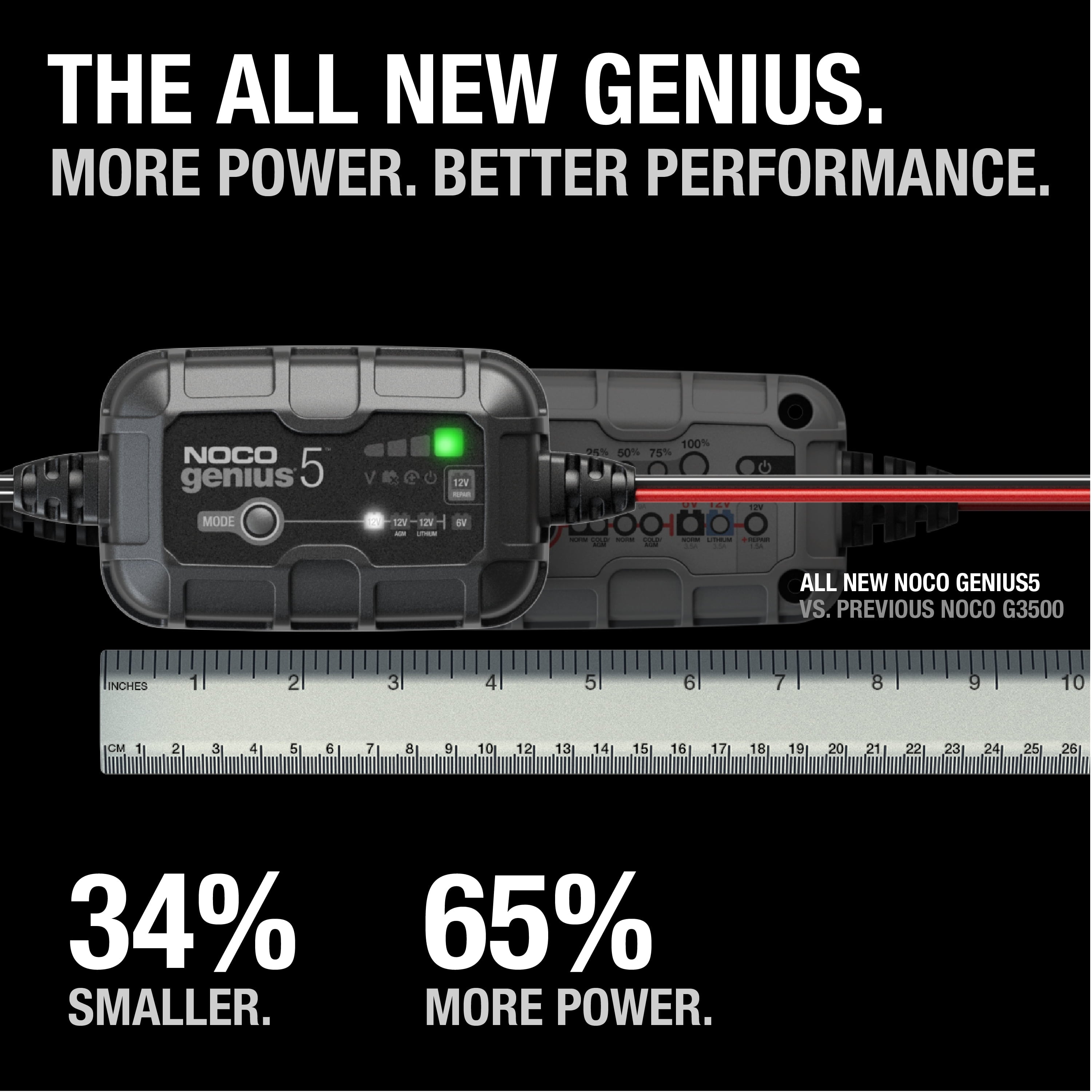 NOCO GENIUS5 6V/12V 5A Smart Battery Charger and Maintainer