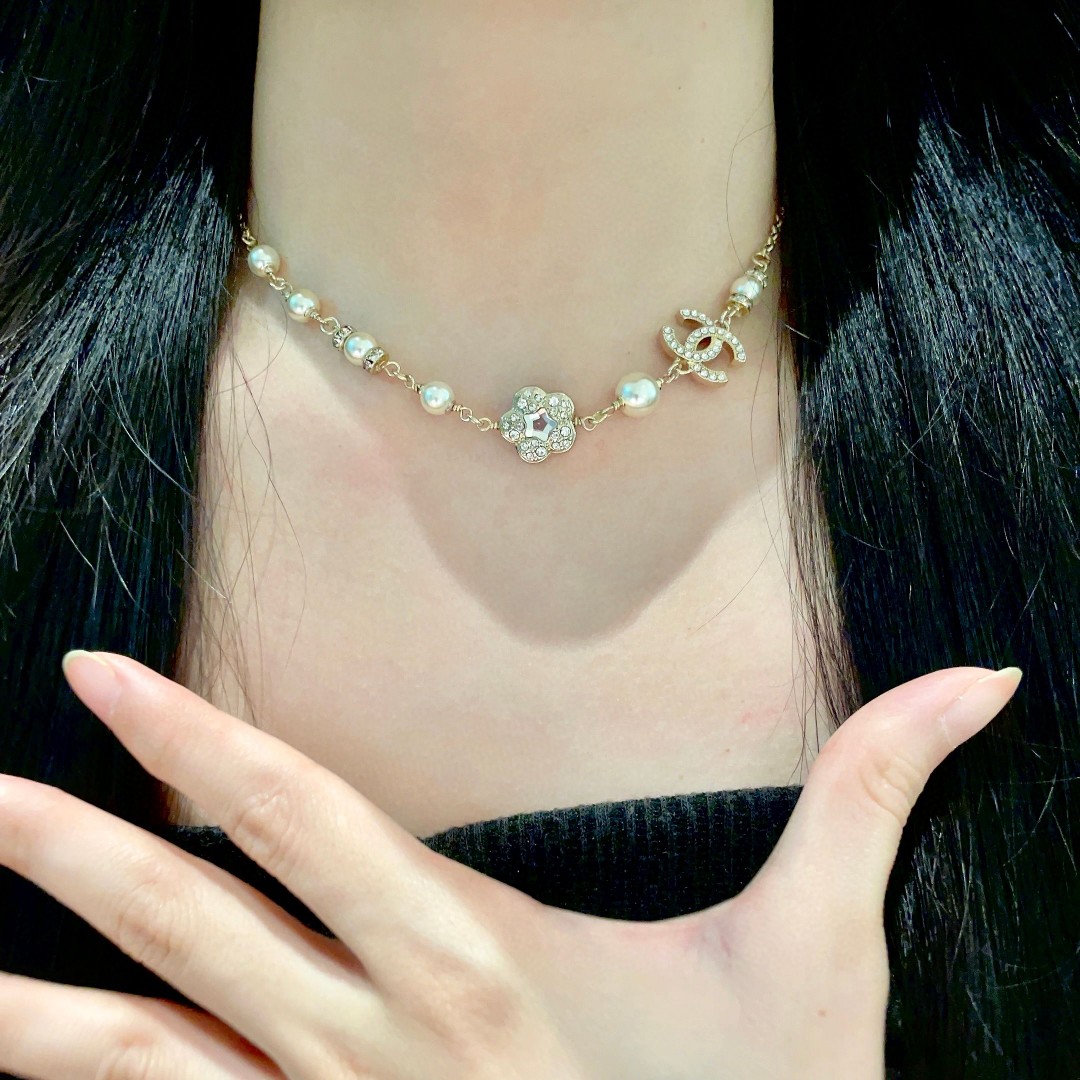Chanel Pearl Double C Necklace - cnluxepick