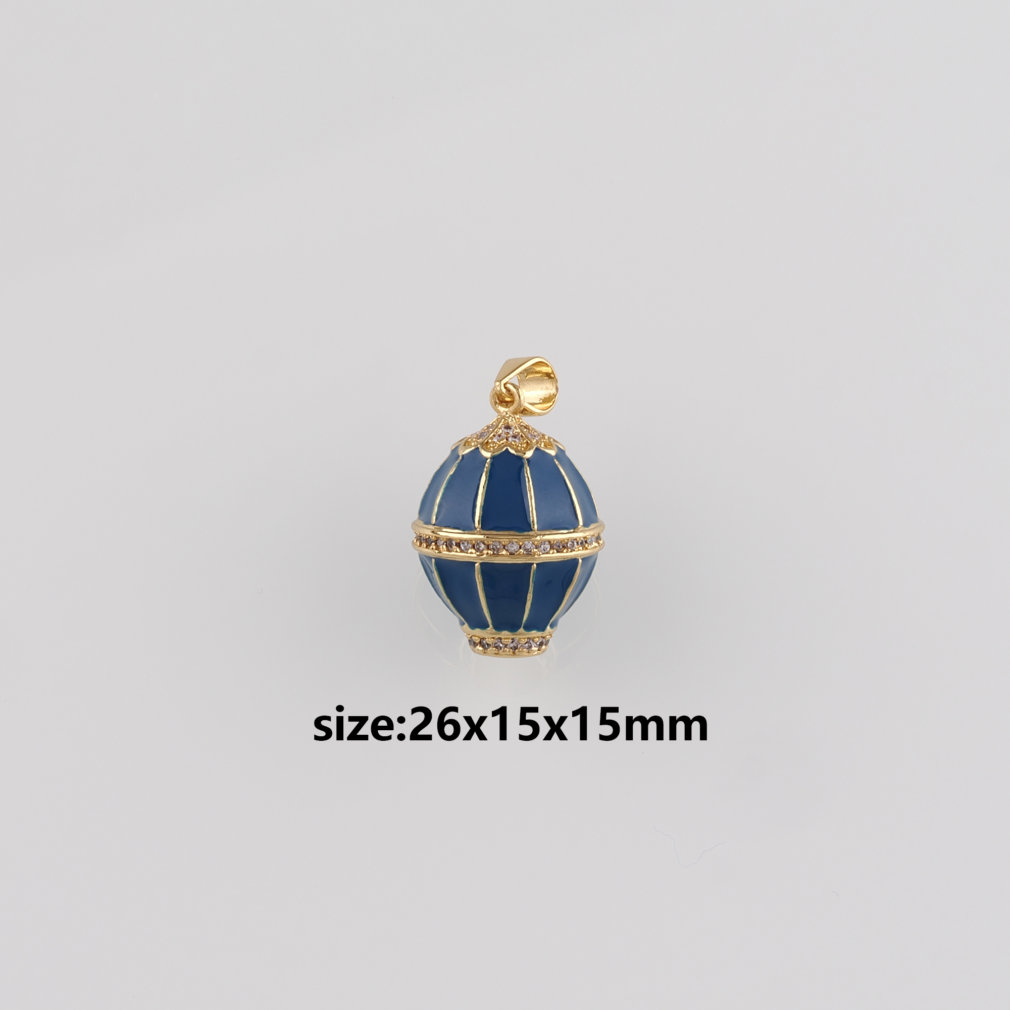 18K Gold Filled Hot Air Balloon Pendant,Enamel Hot Air Balloon Charm Earrings Necklace for DIY Jewelry Making Supply