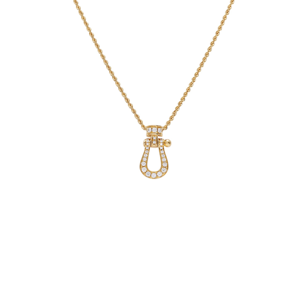 FRED Force 10 Mm Necklace 18K Yellow Gold Diamond 3B0201-7B0230