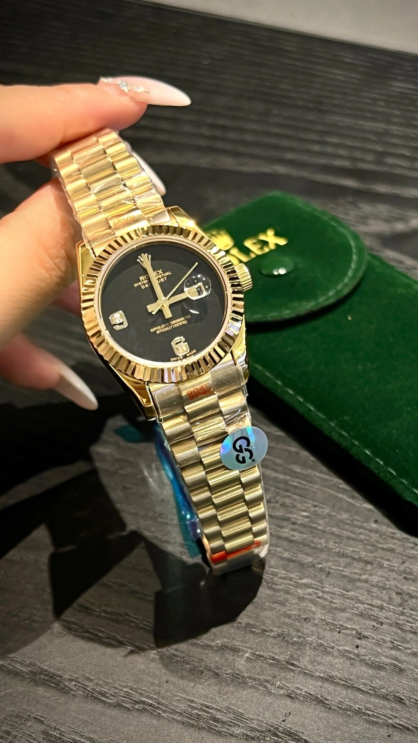 Rolex Datejust 31mm Gold Black
