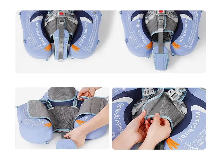 Baby Airless Float Ring With UPF50+ Canopy (2024 Deluxe Edition Swim-Trainer)