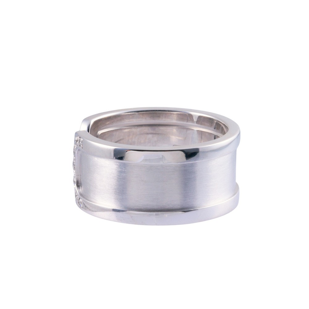 Cartier 2C Ring C Do 18K White Gold Diamond