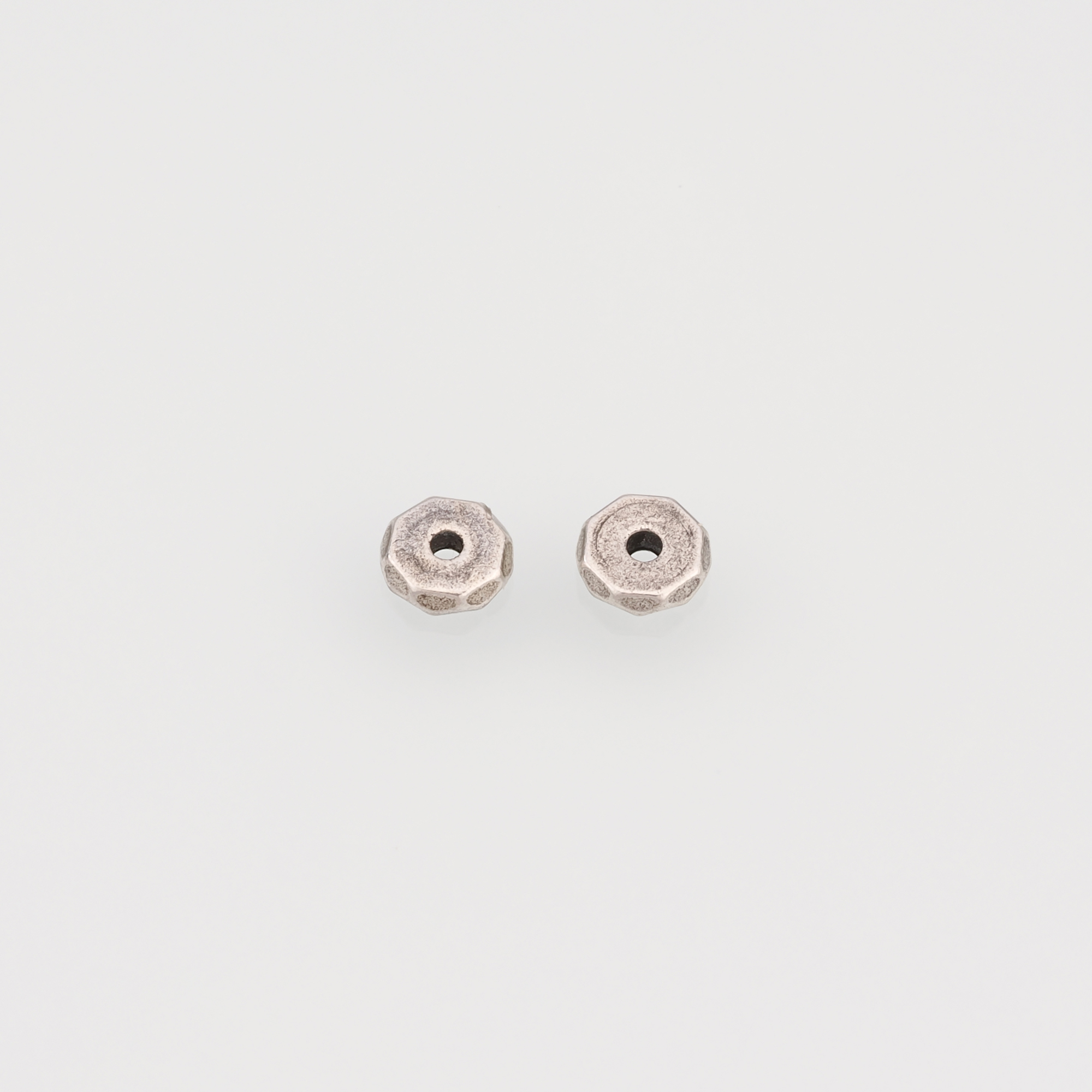 50Pcs Ancient Silver Geometric Spacer Beads,Flat Bead,Geometric Flat Beads,DIY Jewelry Making Supply