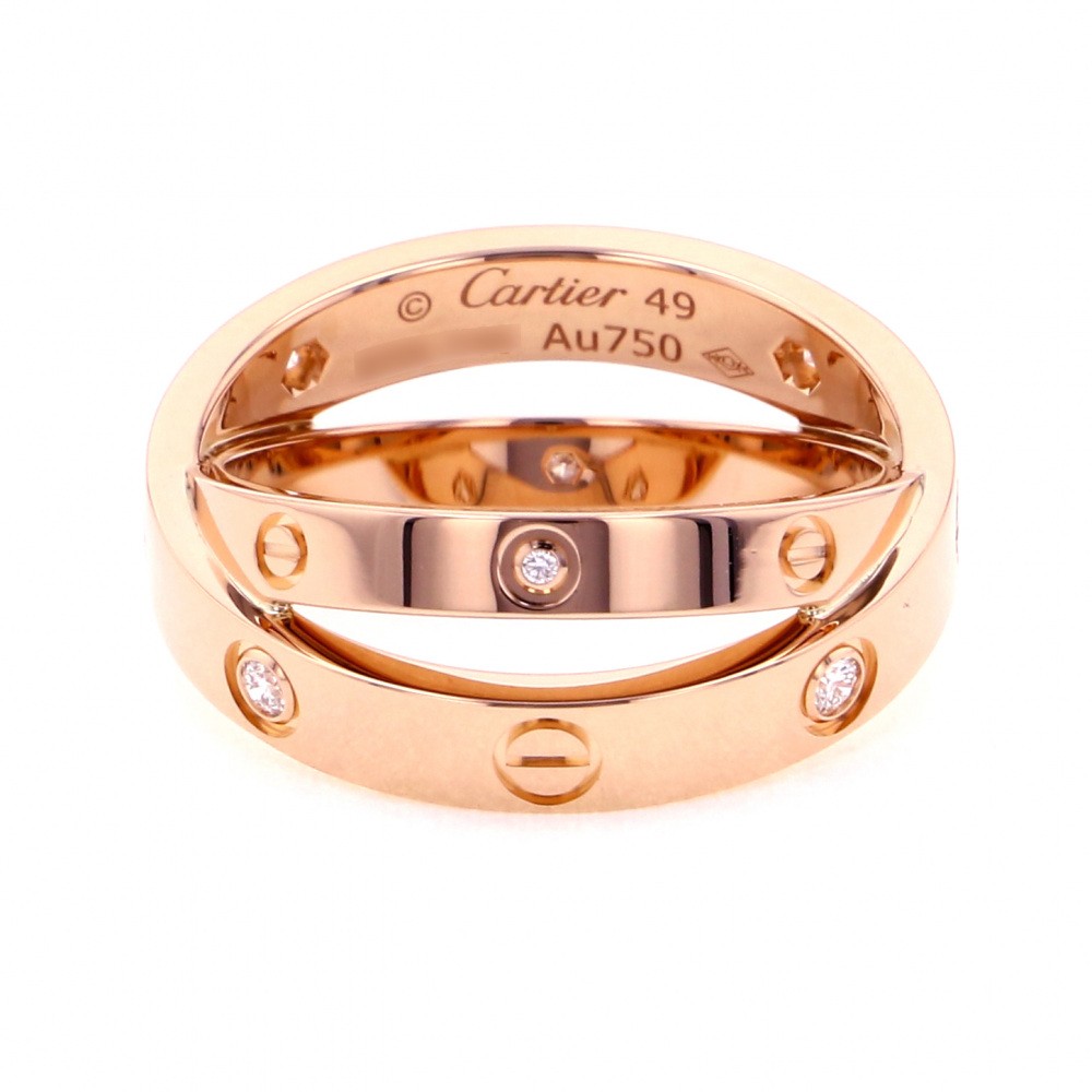 Cartier Be Love #49 Ring 18K Rose Gold Diamond