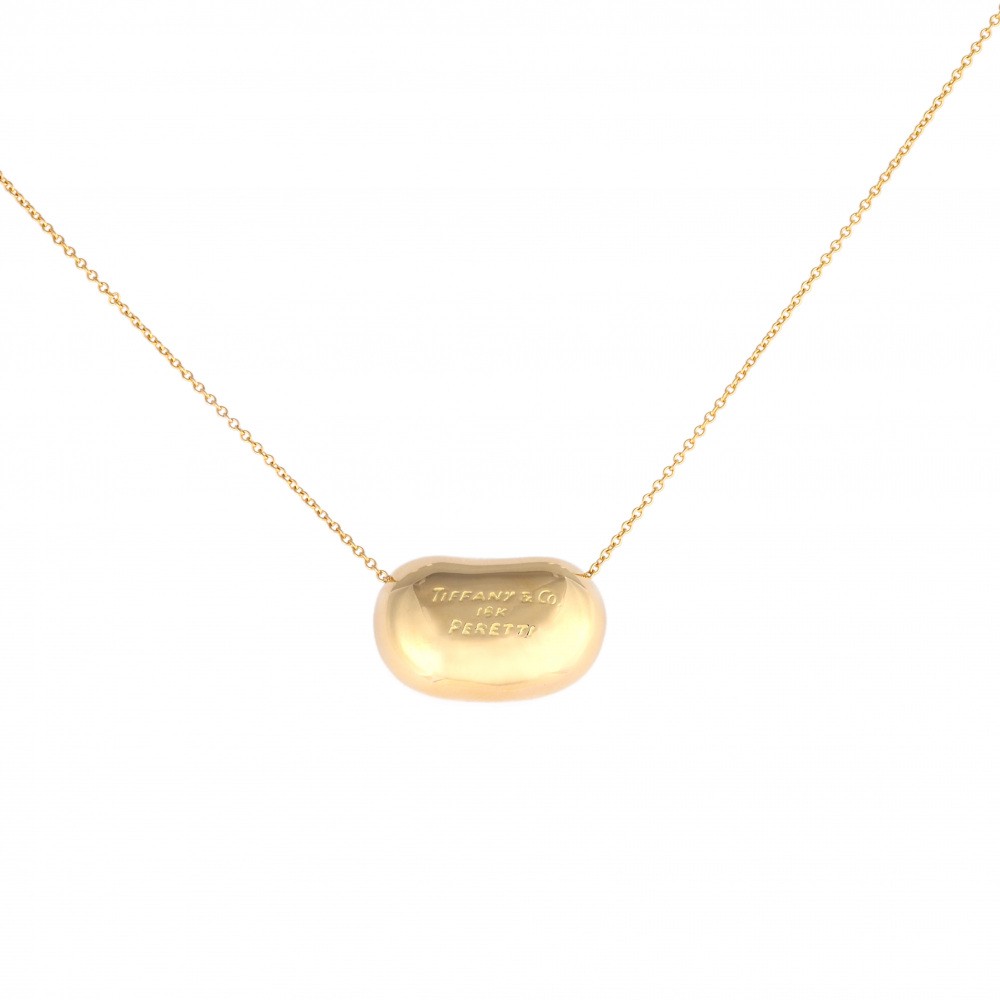 Tiffany & Co. Elsa Peretti Bean Necklace 18K Yellow Gold