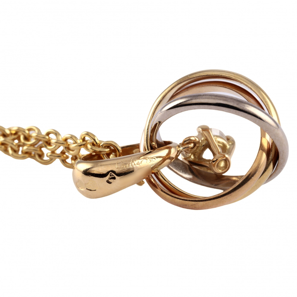 Cartier Trinity 1PD Necklace Tri-Gold Diamond