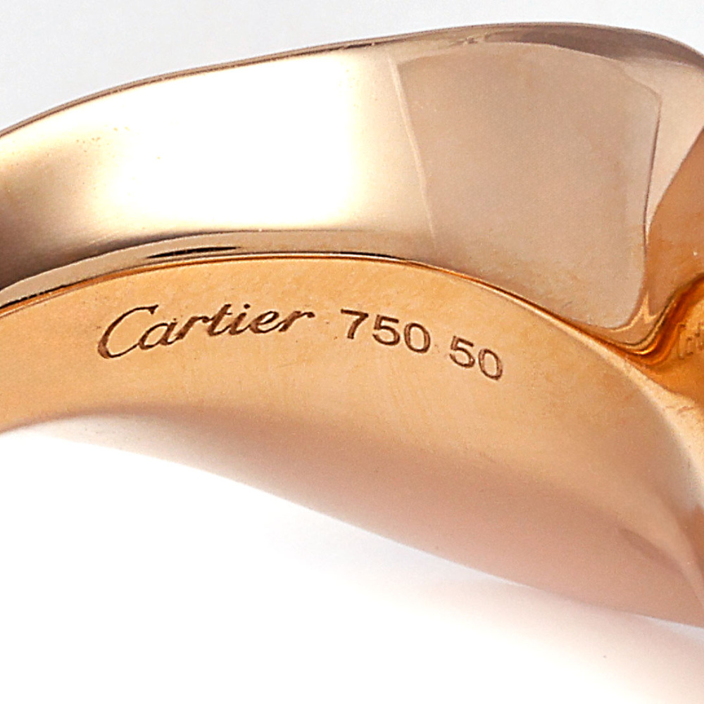 Cartier Nouvelle Berg Ring 18K Rose Gold Diamond