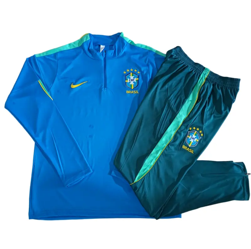 Adult / Kids 2627 Brazil Half Zipper Training Suit B26041