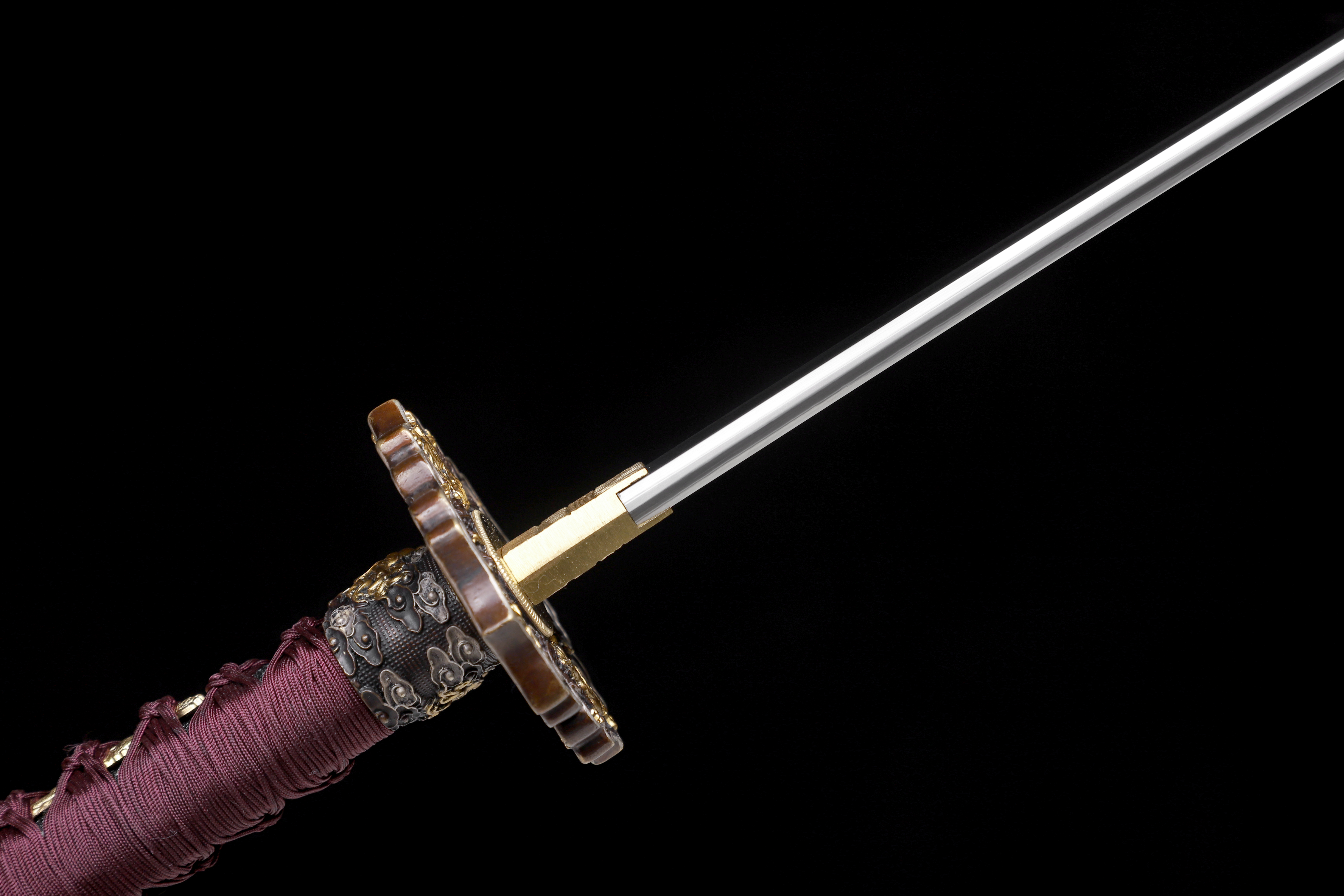 Handmade Japanese Katana Go-Mai Blade Galaxy Dragon Full Tang