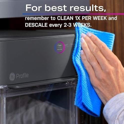 Chewable Crunchable Countertop Nugget Ice Maker, Scoop included, 38 lbs in 24 hours, Pellet Ice Machine with WiFi & Smart Connected, Stainless Steel