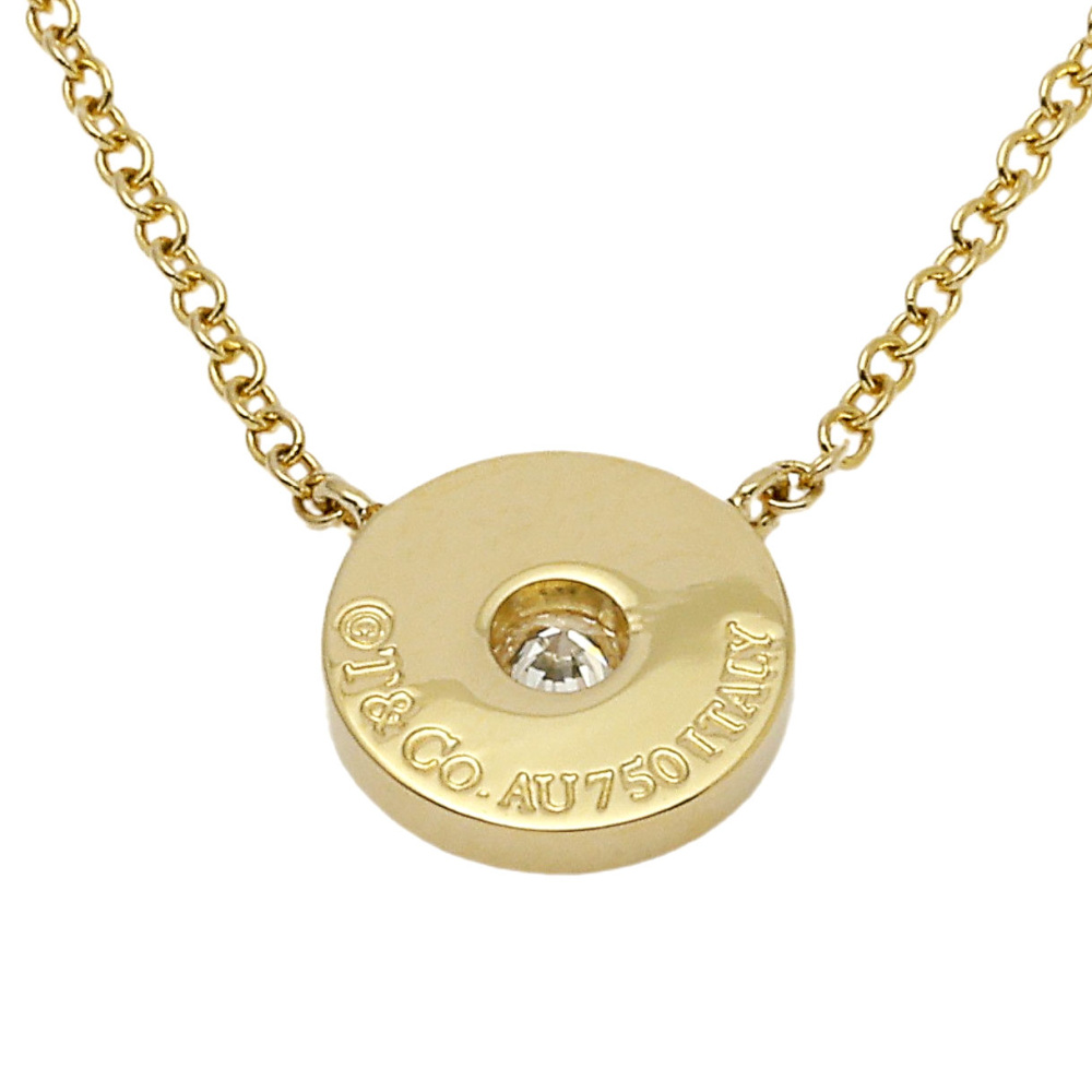 Tiffany & Co. Tiffany 1837 Circle 1PD Necklace 18K Yellow Gold Diamond