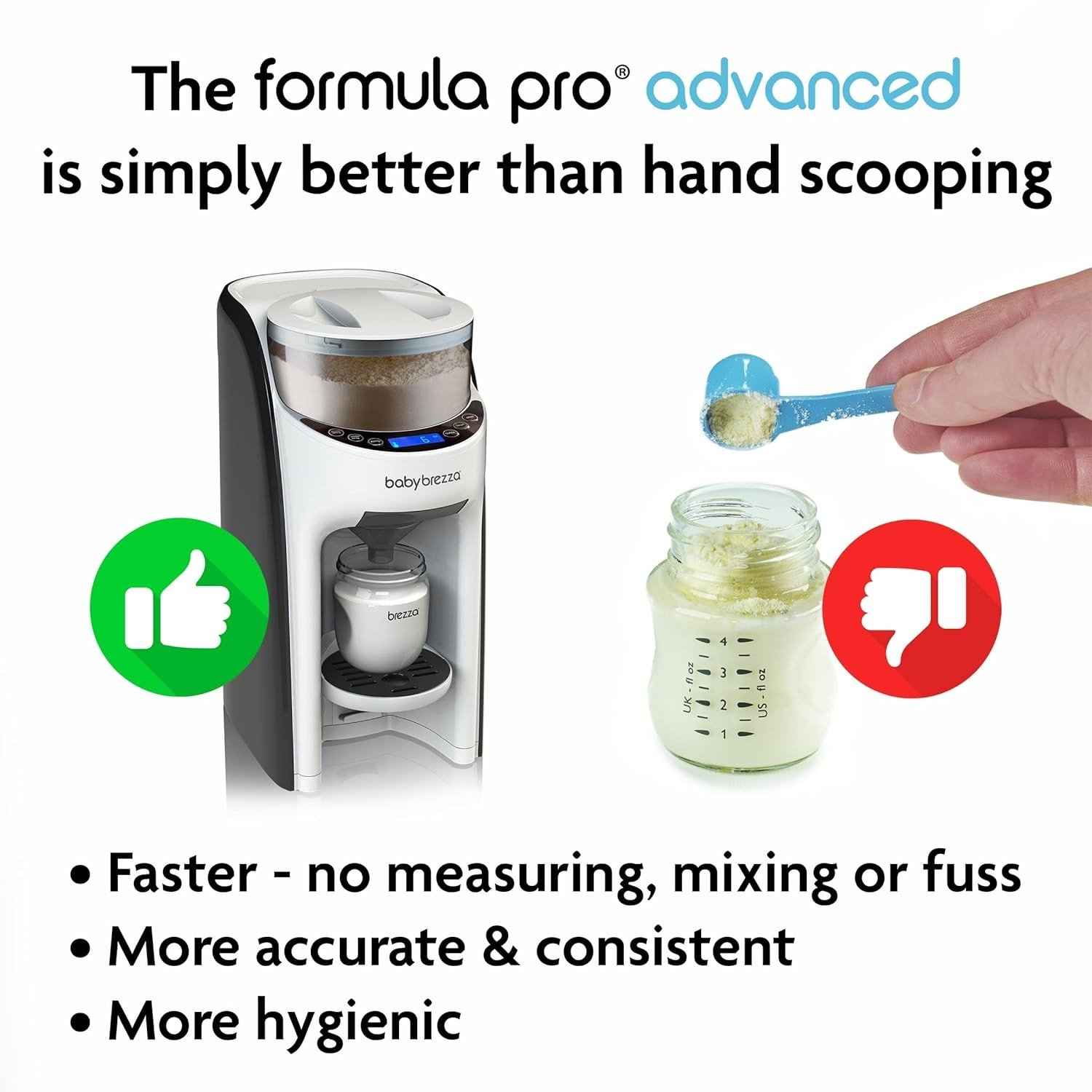 Baby Formula Pro Advanced Dispenser Machine Automatic Mixing Temperature Customizable White