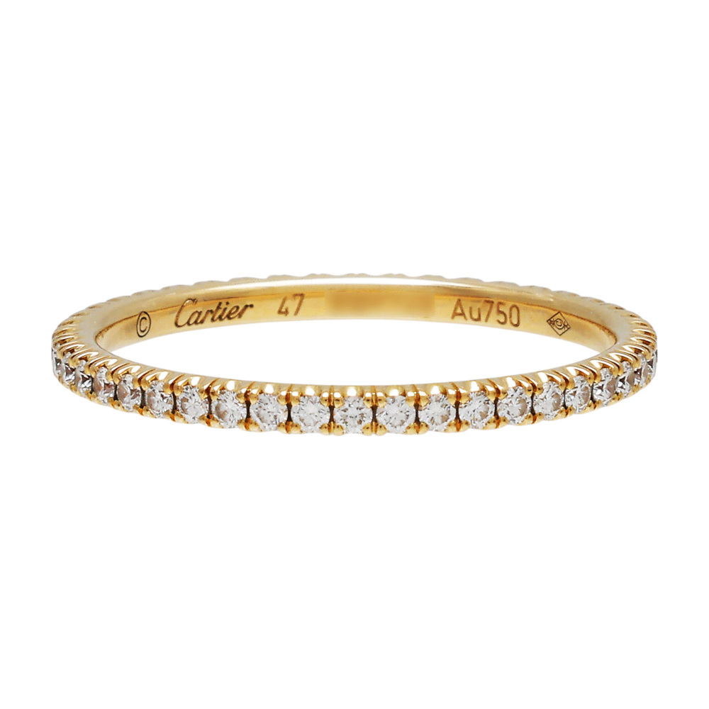 Cartier Ethancel Do Wedding Ring Pavé Setting 18K Yellow Gold Diamond B4212000