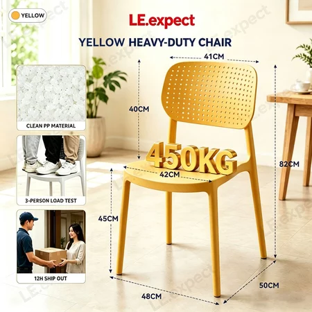 Dining Chair Plastic Stool Simple Chair Kerusi Makan Cafe PP Stool Stacked Household Thickened Stools Creative Chair