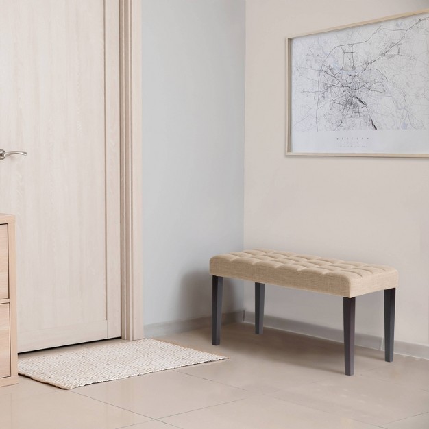 California Fabric Tufted Bench Corliving