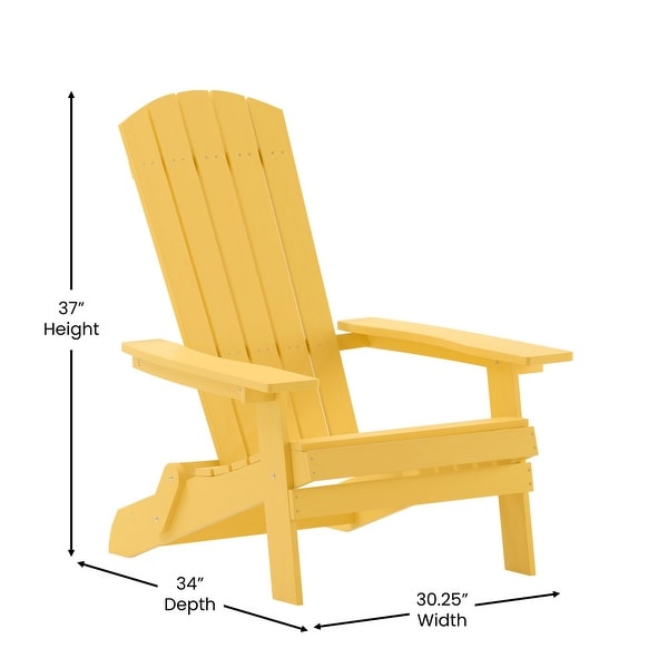 AllWeather Poly Resin Folding Adirondack Chair