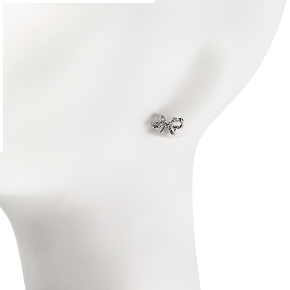 Tiffany & Co. Bow Earrings Platinum Diamond