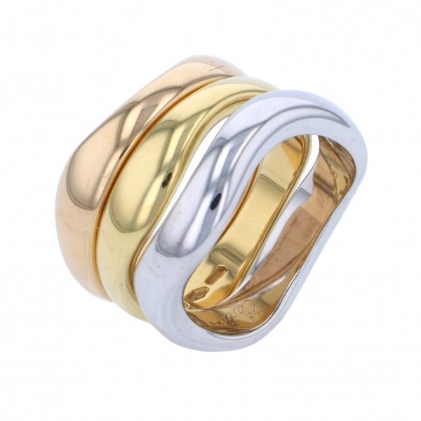 Cartier Love Milling Ring Tri-Gold