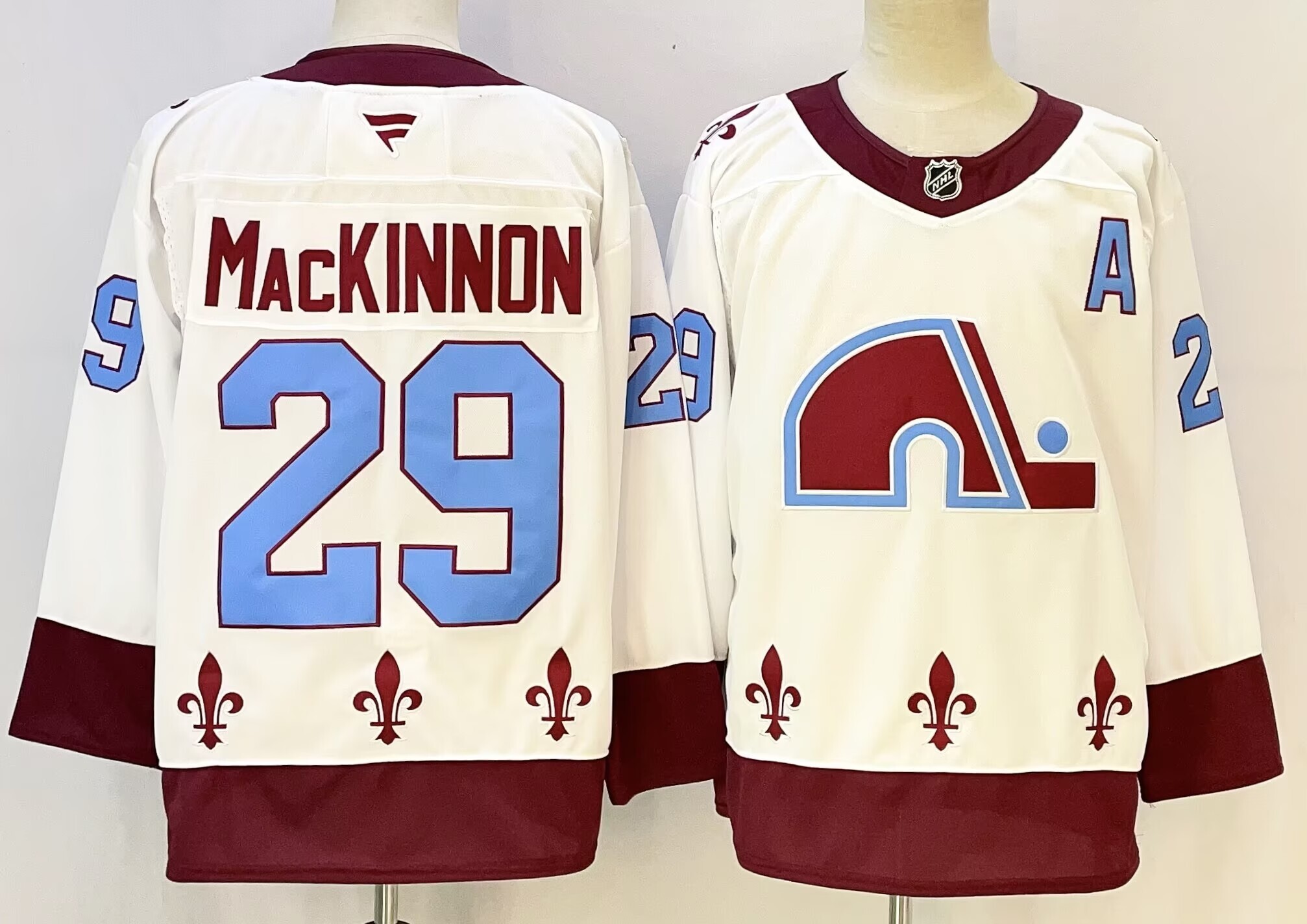 Men's Colorado Avalanche Nathan MacKinnon #29 Fanatics White Premium Player Jersey