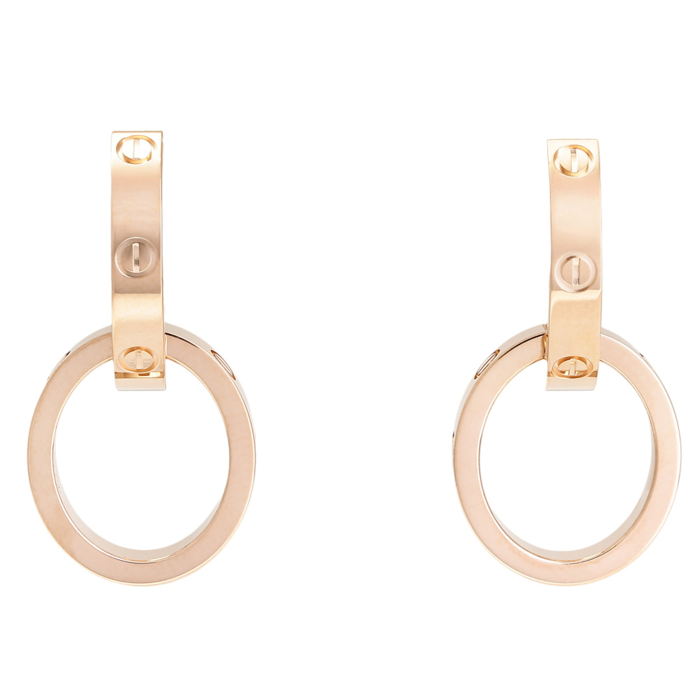 Cartier Love Earrings 18K Rose Gold B8301498