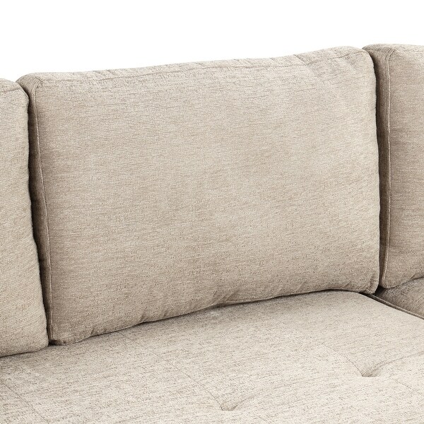 Modern LShape 3 Seat Reversible Sectional Sofa