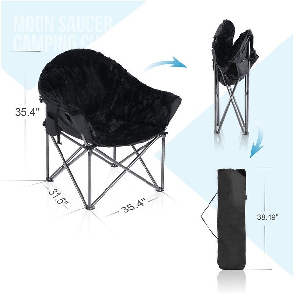 Plush Moon Saucer Chair with Carry Bag