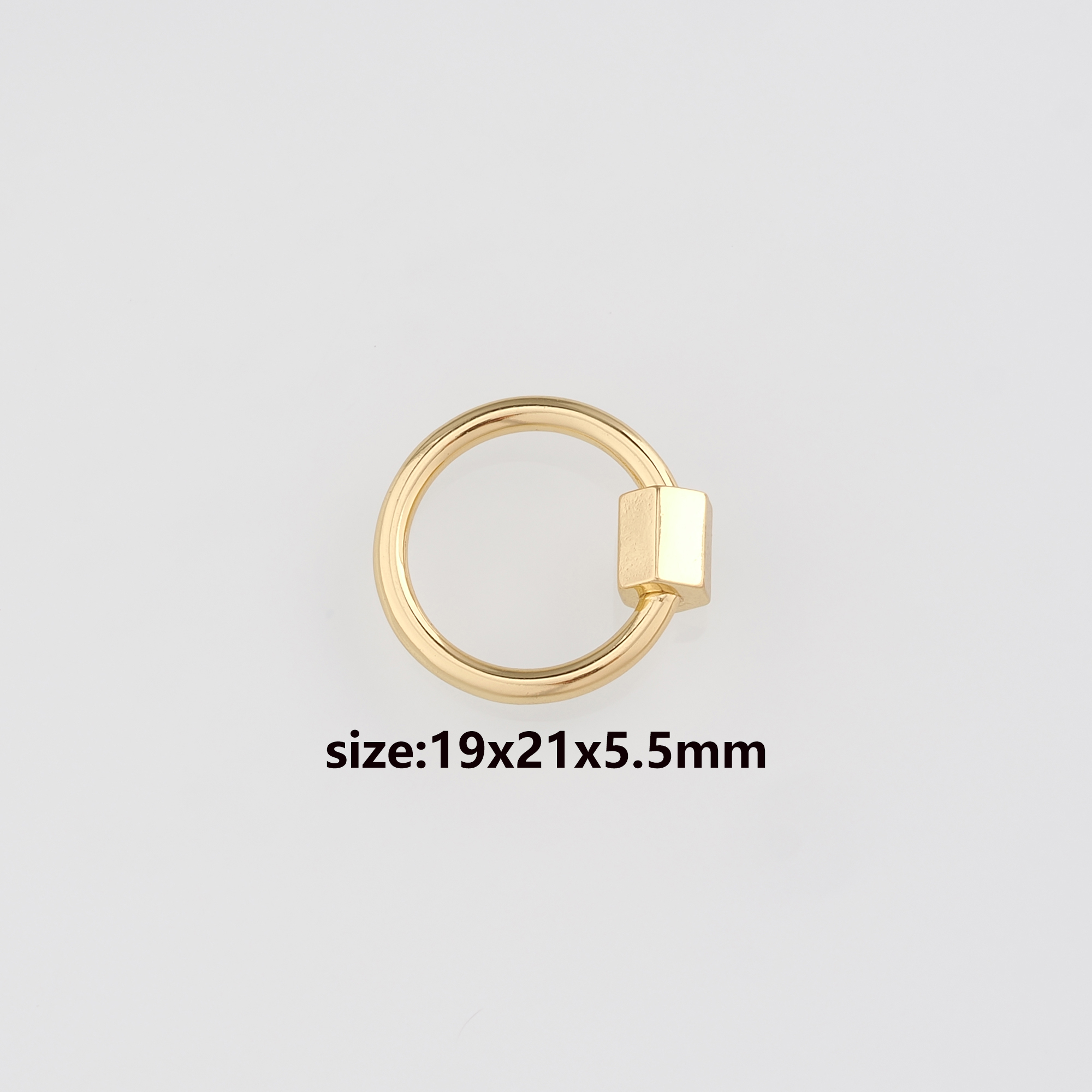 18K Gold Filled Round Carabiner Clasp,Dainty Round Screw Clasp Lock for DIY Jewelry Finding Necklace Bracelet