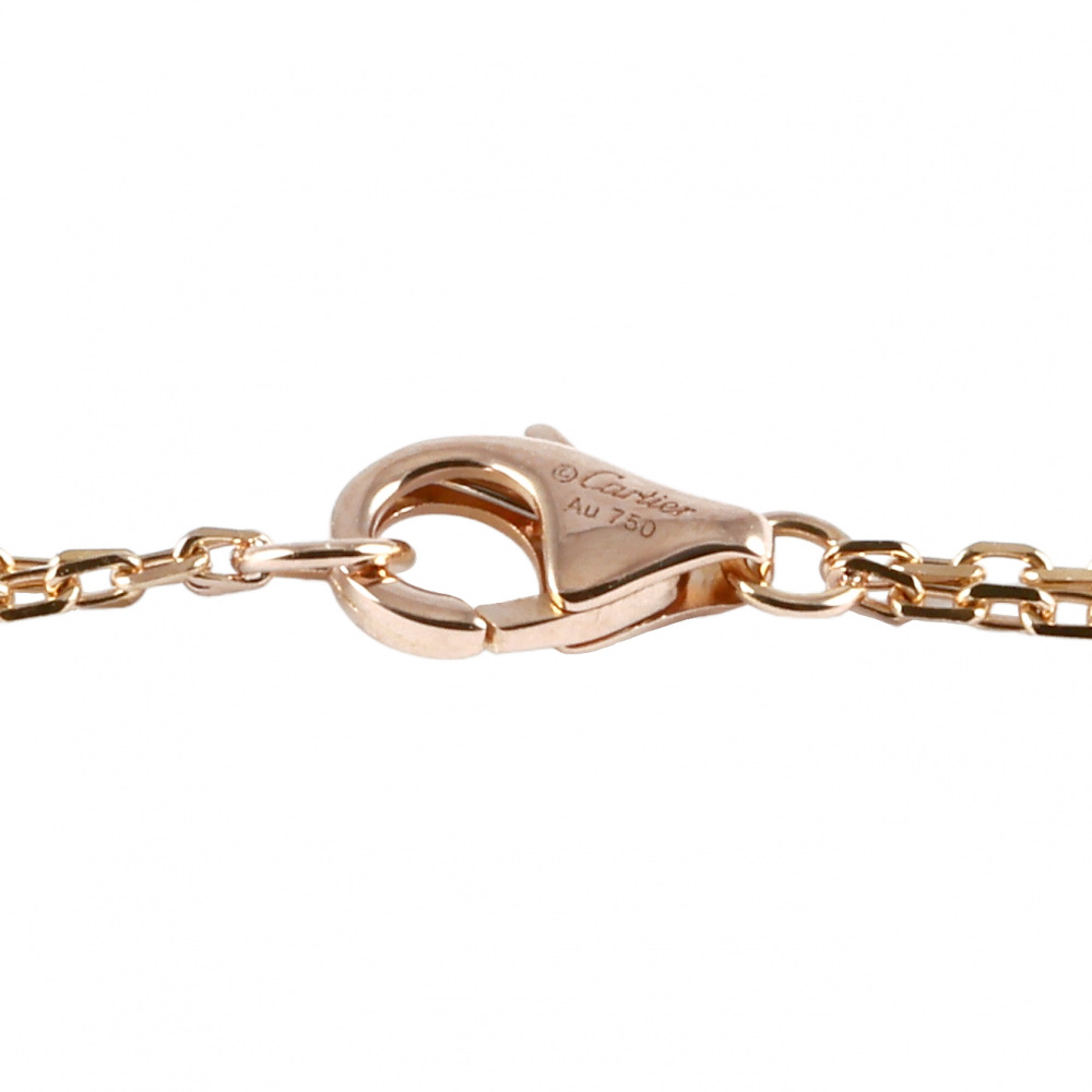 Cartier Love 2P Diamond Necklace 18K Rose Gold B7224509
