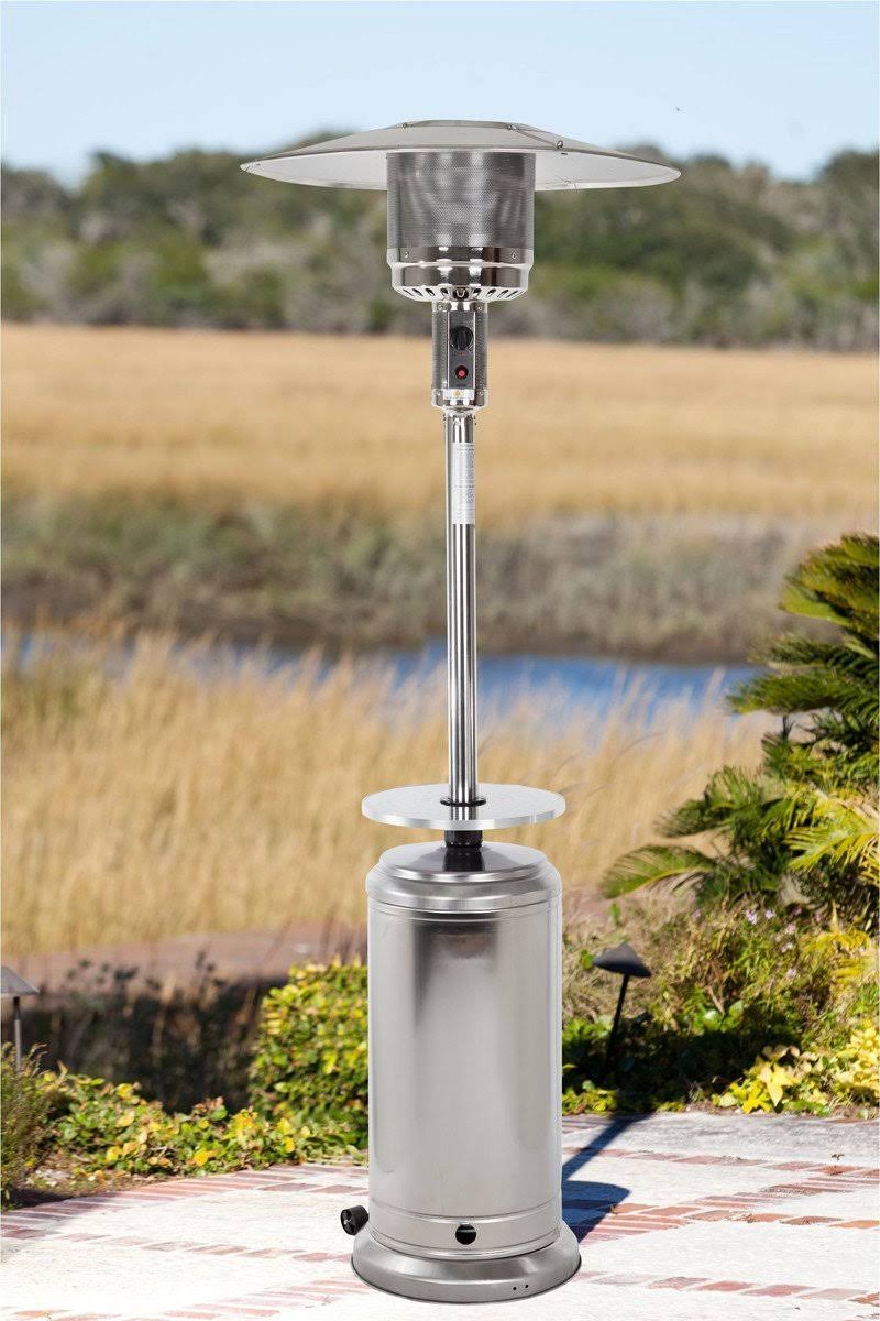 Fire Sense Standard Series Patio Heater with Adjustable Table, Bronze