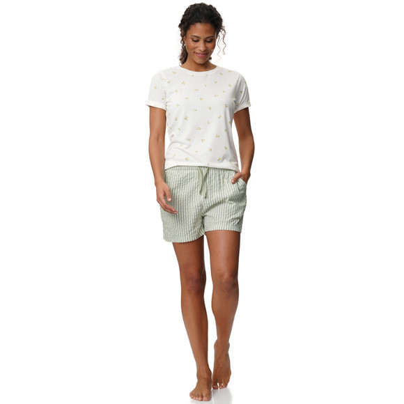 Gina Benotti Damen Seersucker-Schlafshorts mit Streifen