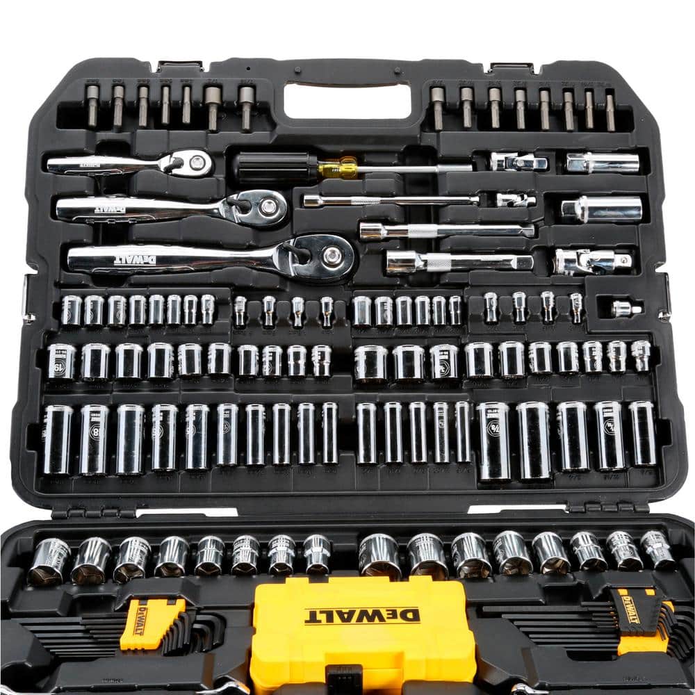 DEWALT 1/4 in., 3/8 in. and 1?2 in. Drive Polished Chrome Mechanics Tool Set (168-Piece) DWMT73803