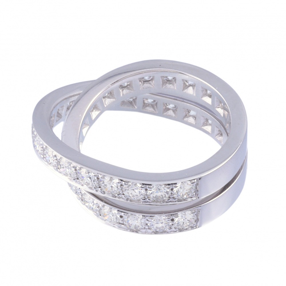 Cartier Paris Ring 18K White Gold Diamond