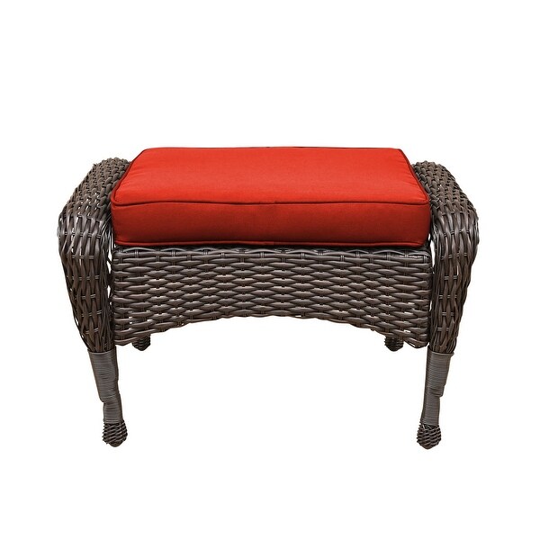 6piece Resin Wicker Patio Furniture Conversation Set with High Back