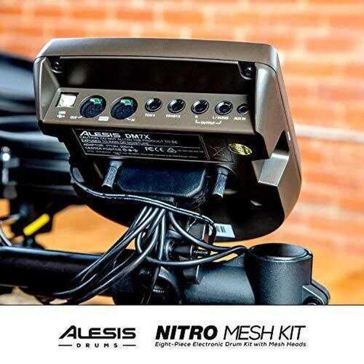 alesis-drums-nitro-mesh-kit-Eight Piece All Mesh Electronic Drum Kit With Super Solid Aluminum Rack, 385 Sounds, 60 Play Along Tracks, Connection Cables, Drum Sticks & Drum Key Included