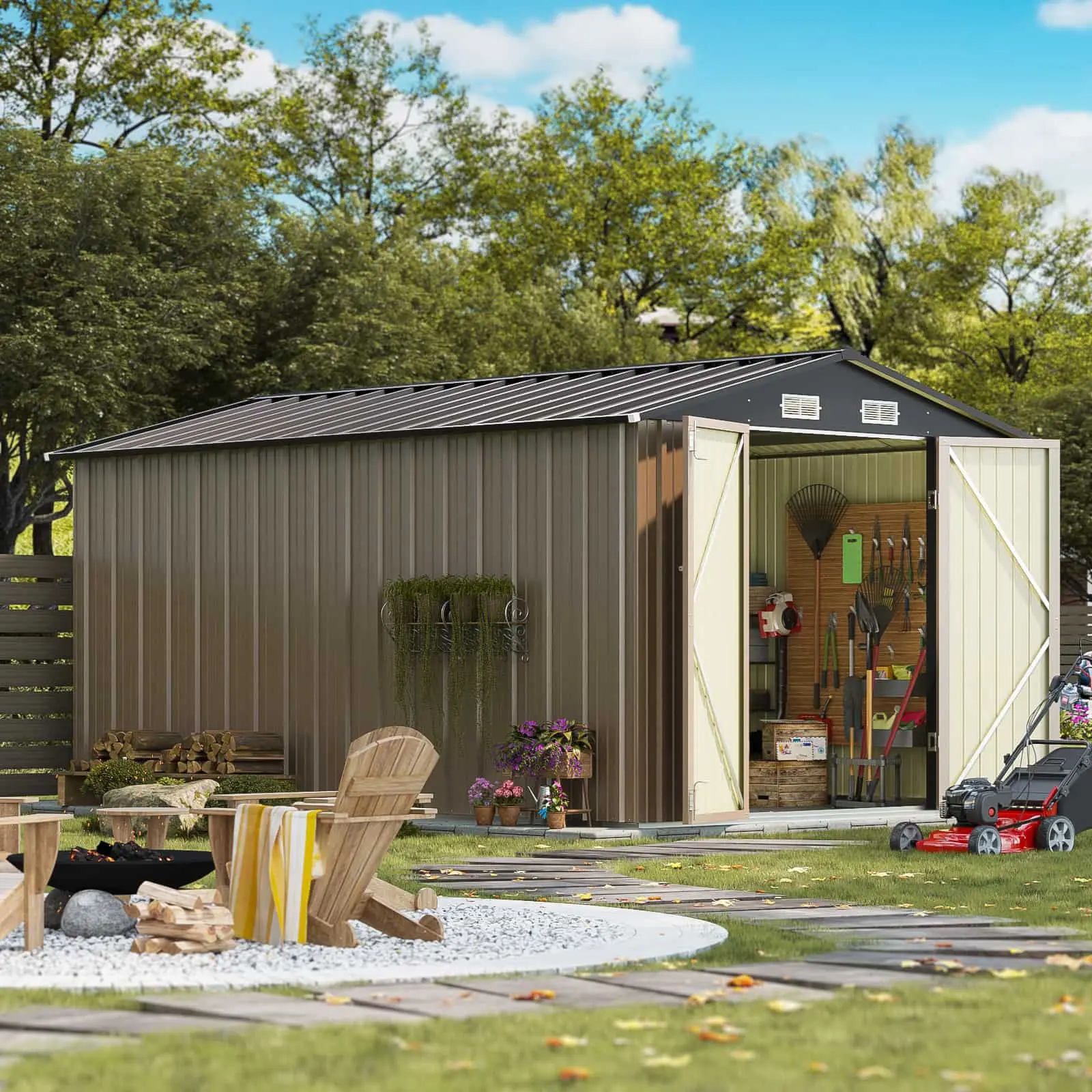 Patiowell 8x12 Metal Shed Pro