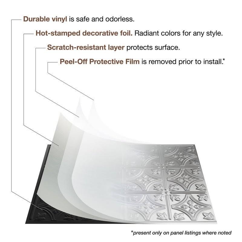 Fasade Traditional Style #6 Brushed Aluminum 15-square Foot Backsplash Kit